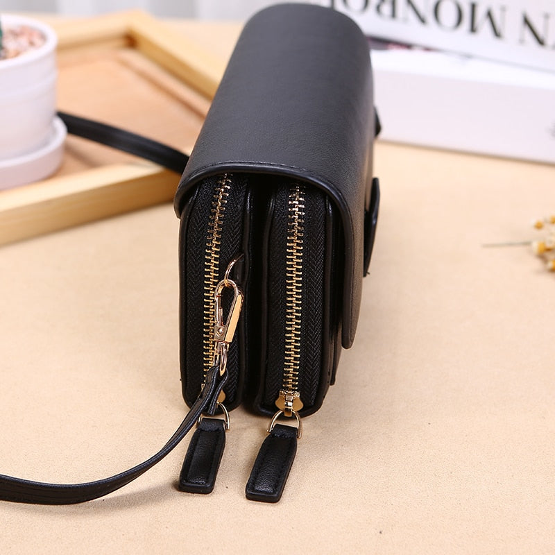 Trend Brand Female Wallet New Shoulder Bag Women Crossbady Bag Luxury Designer PU Leather Ladies Handbags Purse Mobile Phone Bag