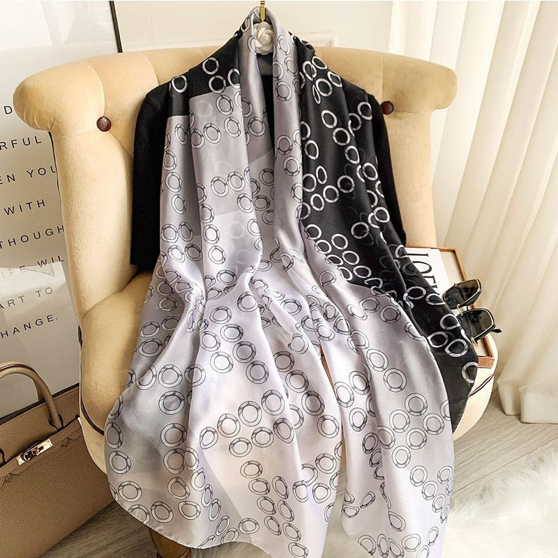 180*90cm Luxury Brand Women Scarf Summer