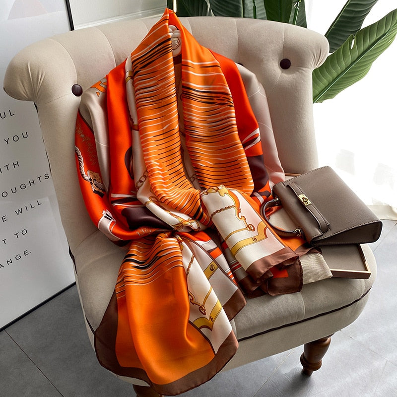 180*90cm Luxury Brand Women Scarf Summer