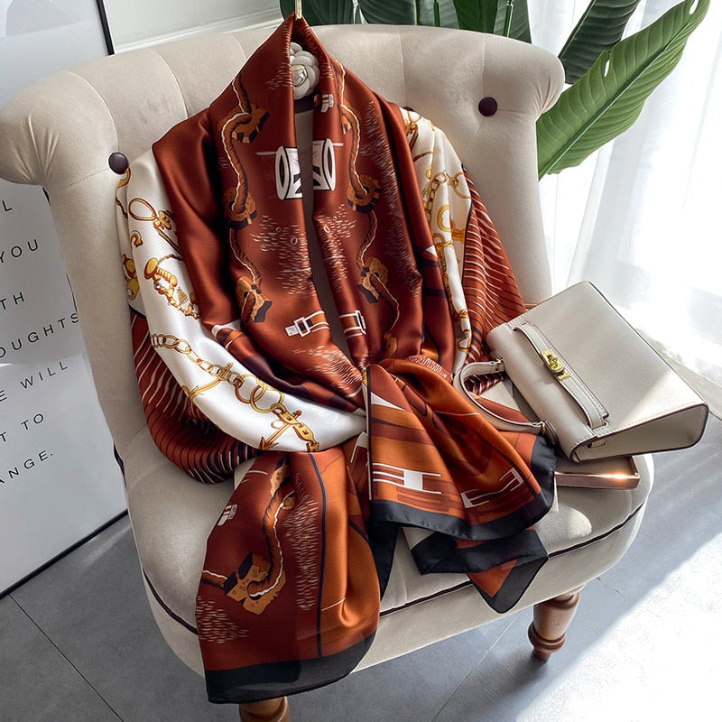 180*90cm Luxury Brand Women Scarf Summer