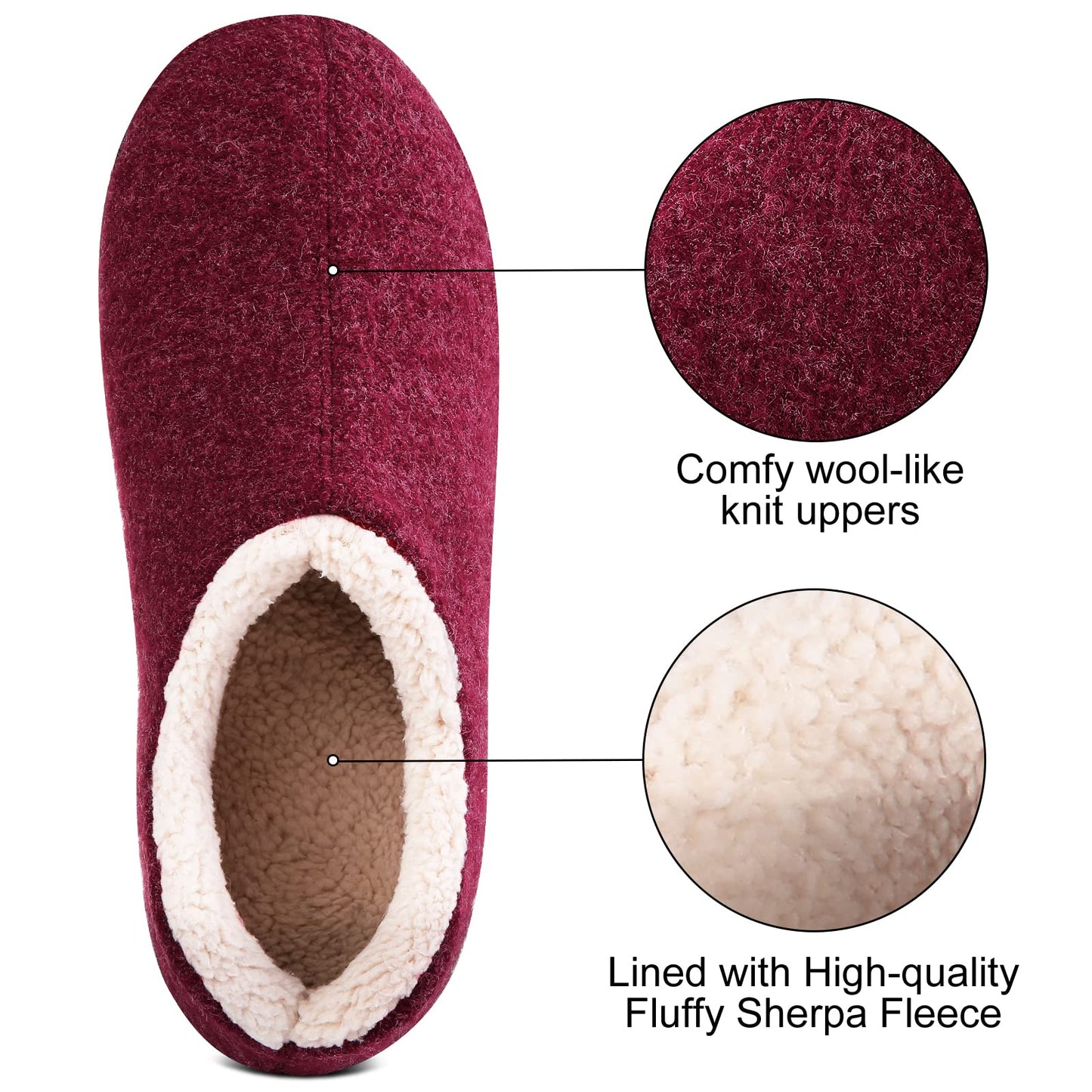 Comwarm Women Warm Cotton Slippers Autumn Winter Bedroom Fuzzy Slippers Female Soft Fluffy Casual Comfortable Indoor Home Shoes