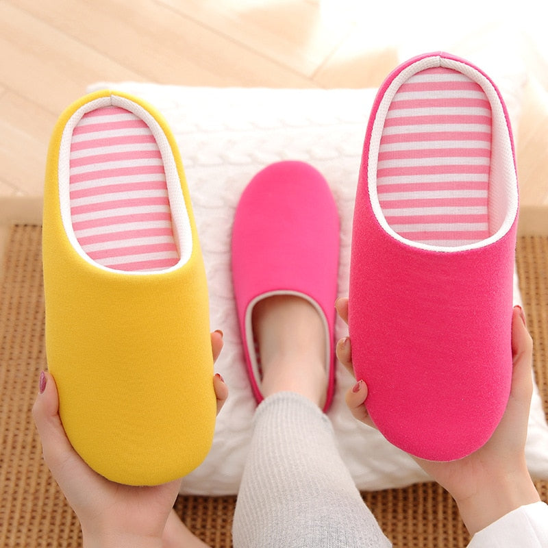 Women Slippers House Soft Home Cotton Slipper