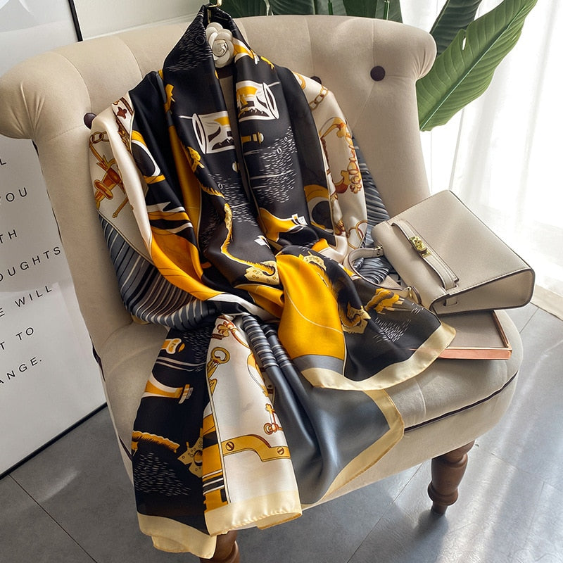 180*90cm Luxury Brand Women Scarf Summer