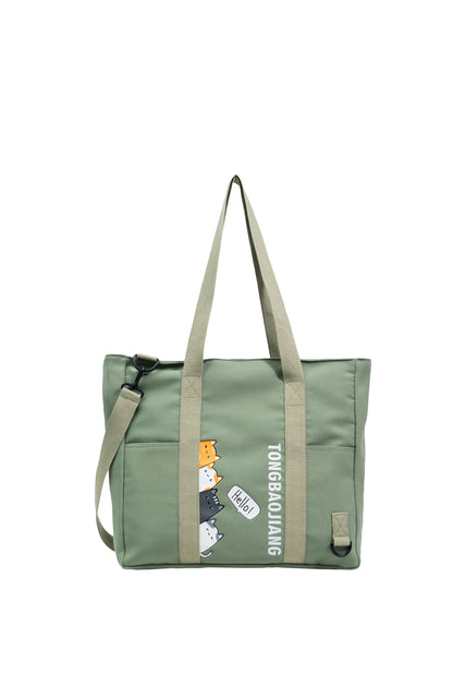 Women Canvas Messenger Bag Cartoon