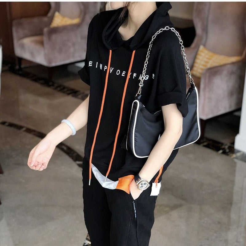 Summer Fashion Women Short Sleeve Loose T-shirt
