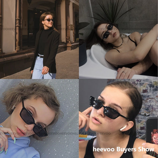 Vintage Luxury Brand Small Sunglasses Women